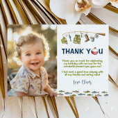 De grote Vist verjaardagsfoto bedankje Bedankkaart