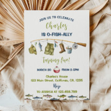 De grote Vist verjaardagsuitnodiging