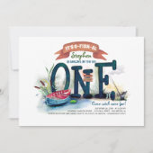 De grote Viste de beroemde jongens eerste verjaard Kaart (Voorkant)