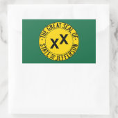De grote vlag van de staat Jefferson, USA Rechthoekige Sticker (Tas)