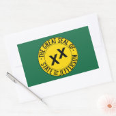 De grote vlag van de staat Jefferson, USA Rechthoekige Sticker (Envelop)