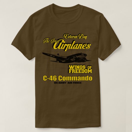 De Grote Vliegtuigen Curtiss C Commando T-shirt (Design voorkant)