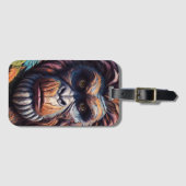 De grote voet blik van een primaat bagagelabel (Voorkant (horizontaal))