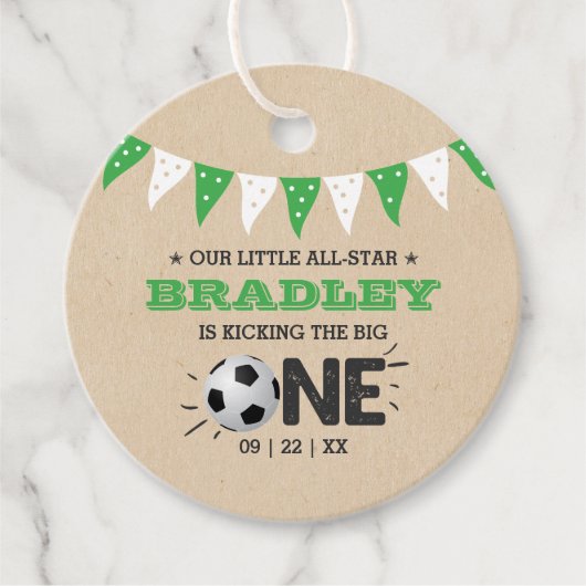 De grote.. | Voetbal 1ste verjaardag Bedankjes Labels (Voorkant)