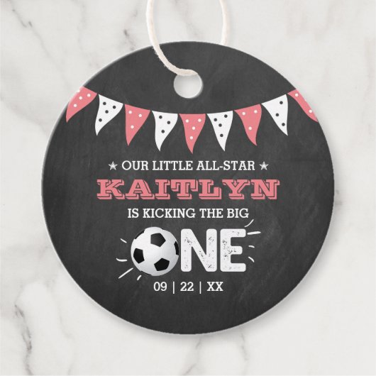 De grote.. | Voetbal 1ste verjaardag Bedankjes Labels (Voorkant)