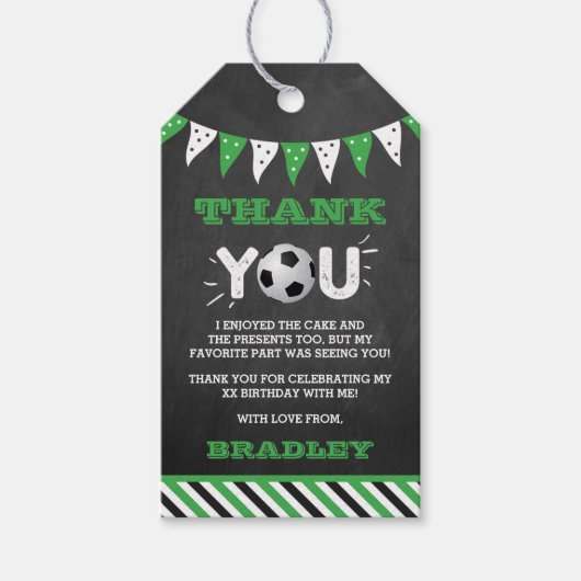 De grote.. | Voetbal 1ste verjaardag Cadeaulabel (Voorkant)