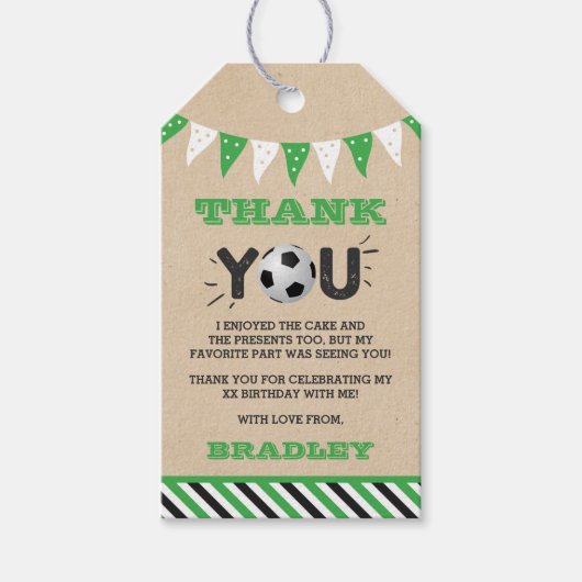 De grote.. | Voetbal 1ste verjaardag Cadeaulabel (Voorkant)