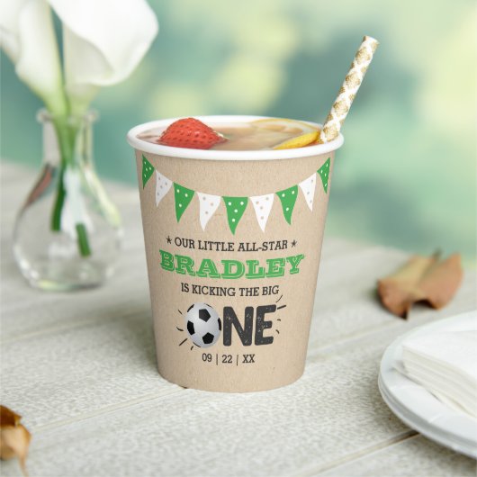 De grote.. | Voetbal 1ste verjaardag Papieren Bekers (Insitu)