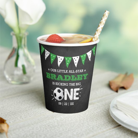 De grote.. | Voetbal 1ste verjaardag Papieren Bekers (Insitu)
