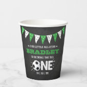 De grote.. | Voetbal 1ste verjaardag Papieren Bekers (Voorkant)
