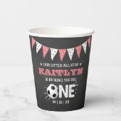 De grote.. | Voetbal 1ste verjaardag Papieren Bekers (Achterkant)