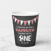 De grote.. | Voetbal 1ste verjaardag Papieren Bekers (Voorkant)