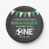 De grote.. | Voetbal 1ste verjaardag Papieren Bordje (Voorkant)