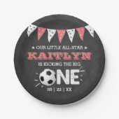 De grote.. | Voetbal 1ste verjaardag Papieren Bordje (Voorkant)