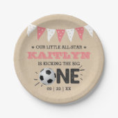 De grote.. | Voetbal 1ste verjaardag Papieren Bordje (Voorkant)
