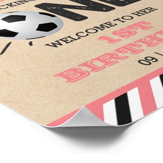 De grote.. | Voetbal 1ste verjaardag Poster (Hoek)