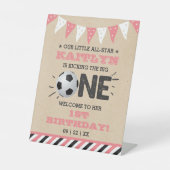 De grote.. | Voetbal 1ste verjaardag Reclamebord Met Voetstuk (Voorkant)