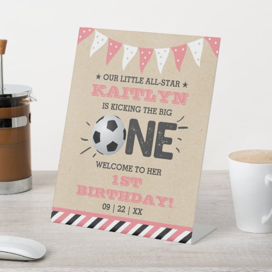 De grote.. | Voetbal 1ste verjaardag Reclamebord Met Voetstuk (Insitu)