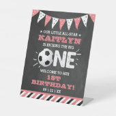 De grote.. | Voetbal 1ste verjaardag Reclamebord Met Voetstuk (Voorkant)