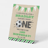 De grote.. | Voetbal 1ste verjaardag Reclamebord Met Voetstuk (Voorkant)