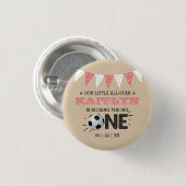 De grote.. | Voetbal 1ste verjaardag Ronde Button 3,2 Cm (Voorkant /achterkant)