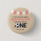De grote.. | Voetbal 1ste verjaardag Ronde Button 3,2 Cm (Voorkant)