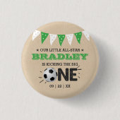 De grote.. | Voetbal 1ste verjaardag Ronde Button 3,2 Cm (Voorkant)