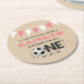 De grote.. | Voetbal 1ste verjaardag Ronde Kartonnen Onderzetter (Gebogen)