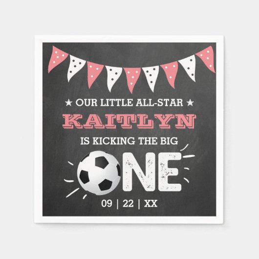 De grote.. | Voetbal 1ste verjaardag Servet (Voorkant)