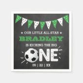 De grote.. | Voetbal 1ste verjaardag Servet (Voorkant)