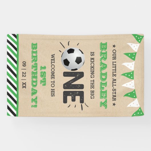 De grote.. | Voetbal 1ste verjaardag Spandoek (Horizontaal)