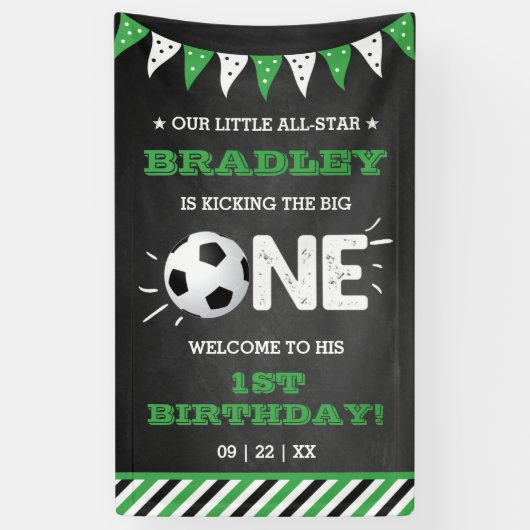 De grote.. | Voetbal 1ste verjaardag Spandoek (Verticaal)