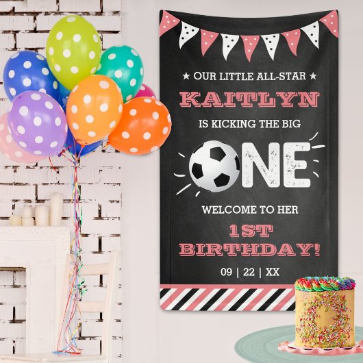 De grote.. | Voetbal 1ste verjaardag Spandoek