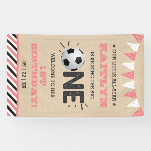 De grote.. | Voetbal 1ste verjaardag Spandoek (Horizontaal)