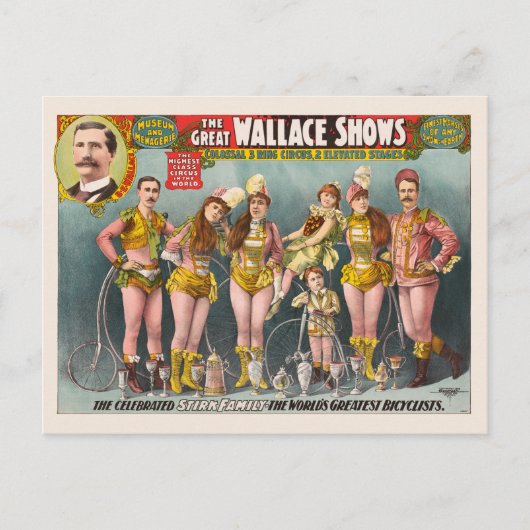 De Grote Wallace Shows Vintage Poster 1898 Briefkaart (Voorkant)