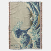 DE GROTE WAVE VAN KANAGAWA - JAPANESE WOODBLOCK DEKEN (Voorkant Verticaal)