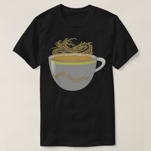 DE GROTE WAVE VAN KOFFIE T-SHIRT (Design voorkant)