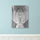 De Grote Westerne Hal die naar de Grand Saloon lei Canvas Afdruk (Insitu (Houten vloer))