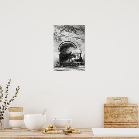 De Grote Westerne Spoorweg, 1846 Poster (Keuken)