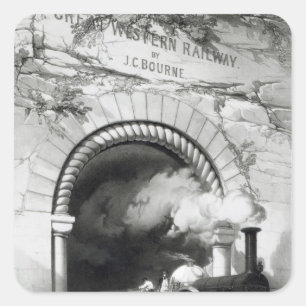 De Grote Westerne Spoorweg, 1846 Vierkante Sticker