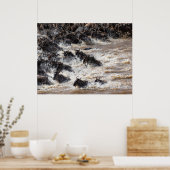 De grote wildebeest kruising - Mara River Safari Poster (Keuken)