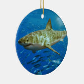 De grote witte haai Carcharodon Carcharias Keramisch Ornament (Rechts)