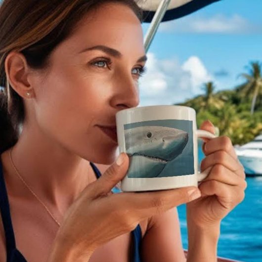 De grote witte haai Mok - Fins & Coffee