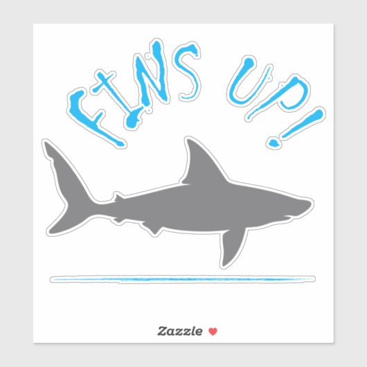 De grote witte haaiendrak duiken grappig op sticker (Vel)