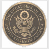 De Grote Zaal van de Verenigde Staten van Amerika Sticker (Vel)