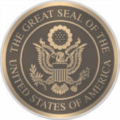 De Grote Zaal van de Verenigde Staten van Amerika Sticker (Voorkant)