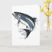 De grote zalm stroomopwaarts kaart (Gele Bloem)