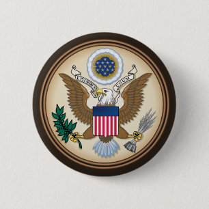 De grote zegel (origineel) ronde button 5,7 cm