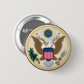 De grote zegel ronde button 5,7 cm (Voorkant /achterkant)