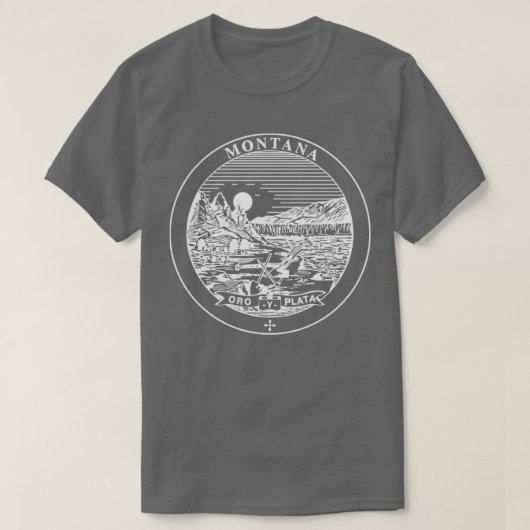 De grote zegel van de staat Montana T-shirt (Design voorkant)